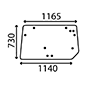 GLASS UPPER REAR FIXED CURVED         , Renault / Claas, Ergos - Ergos 105