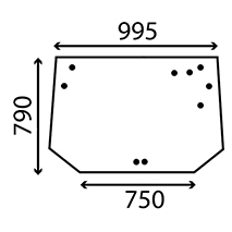 GLASS UPPER REAR 1110x790x5, Fendt, Body parts, cab accessories, seats, Glazing industry, Glass, 816810050010, , GLASS UPPER REAR 1110x790x5, 22/4072-109T, 816810050010, , 13.00 kg