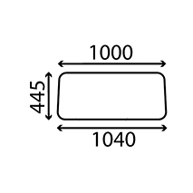 UPPER REAR GLASS , Ford, Body parts, cab accessories, seats, Glazing industry, Glass, 81827484, , UPPER REAR GLASS , 24/4072-11, 81827484, , 5.00 kg