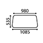 UPPER REAR GLASS         , Ford, 00 - 4100