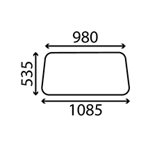 UPPER REAR GLASS , Ford, Body parts, cab accessories, seats, Glazing industry, Glass, D6462, , UPPER REAR GLASS , 24/4072-12, D6462, , 8.00 kg