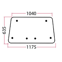 UPPER REAR GLASS , John Deere, 30 - 1630 (Deutschland), Body parts, cab accessories, seats, Glazing industry, Glass, , UPPER REAR GLASS , 26/4072-14, , 0.00 kg