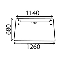 UPPER REAR GLASS PLAIN, Case-IH, Body parts, cab accessories, seats, Glazing industry, Glass, 1284629C1, 1284629C3, , UPPER REAR GLASS PLAIN, 25/4072-153, 1284629C1, 1284629C3, , 0.00 kg