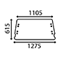 REAR GLASS         , Ford, 10 - 2610