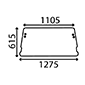 REAR GLASS         , Ford, 10 - 3910