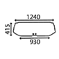 LOWER REAR GLASS         , Ford, 10 - 2810