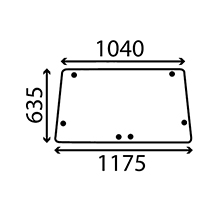 CAB GLASS UPPER REAR, David Brown, Virsbūves daļas, kabīne, sēdekļi, Stiklojums, Stikls, 3125411R91, 3125412R1, , CAB GLASS UPPER REAR, 25/4072-22, 3125411R91, 3125412R1, , 12.64 kg