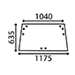 CAB GLASS UPPER REAR , David Brown, 900 - 990(AD4/47), Body parts, cab accessories, seats, Glazing industry, Glass