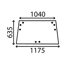 CAB GLASS UPPER REAR , David Brown, Body parts, cab accessories, seats, Glazing industry, Glass, 40416, K965668, , CAB GLASS UPPER REAR , 20/4072-23, 40416, K965668, , 11.00 kg