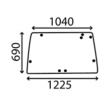 CAB GLASS UPPER REAR , David Brown, Body parts, cab accessories, seats, Glazing industry, Glass, K303233, K312000, , CAB GLASS UPPER REAR , 20/4072-26, K303233, K312000, , 11.00 kg