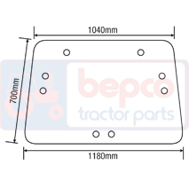 UPPER REAR GLASS , John Deere, 40 - 1040 (Deutschland), Body parts, cab accessories, seats, Glazing industry, Glass, AL113822, L36075, , UPPER REAR GLASS , 26/4072-28, AL113822, L36075, , 0.00 kg