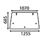 UPPER REAR GLASS , Massey Ferguson, Body parts, cab accessories, seats, Glazing industry, Glass