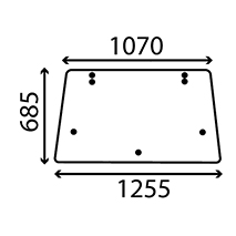 UPPER REAR GLASS , Massey Ferguson, Body parts, cab accessories, seats, Glazing industry, Glass, 1897724M1, , UPPER REAR GLASS , 30/4072-3, 1897724M1, , 11.80 kg