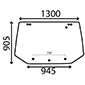 GLASS UPPER REAR         , Ford, 40 - 8240