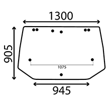 GLASS UPPER REAR , New Holland, TL - TL70, Body parts, cab accessories, seats, Glazing industry, Glass, 5178304, 82005316, 82014988, , GLASS UPPER REAR , 24/4072-31A, 5178304, 82005316, 82014988, , 0.00 kg