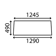 UPPER REAR GLASS , Zetor, Body parts, cab accessories, seats, Glazing industry, Glass, 67827958, 67827958H, , UPPER REAR GLASS , 37/4072-37, 67827958, 67827958H, , 9.65 kg