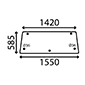 UPPER REAR GLASS         , Zetor, UR I - 5245 (5001)