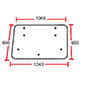 UPPER REAR GLASS         , Massey Ferguson, 200 - 250