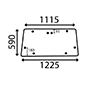 UPPER REAR GLASS , Massey Ferguson, 300 - 382N, Body parts, cab accessories, seats, Glazing industry, Glass