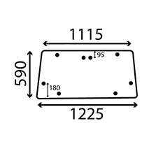 UPPER REAR GLASS , Massey Ferguson, Body parts, cab accessories, seats, Glazing industry, Glass, 3476182M1, , UPPER REAR GLASS , 30/4072-4, 3476182M1, , 12.40 kg