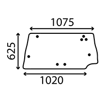 CAB GLASS UPPER REAR, Case-IH, 5000 - 5250, Virsbūves daļas, kabīne, sēdekļi, Stiklojums, Stikls, 127442A1, 248720A1, , CAB GLASS UPPER REAR, 25/4072-41, 127442A1, 248720A1, , 11.30 kg