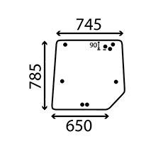 UPPER REAR GLASS , Massey Ferguson, Body parts, cab accessories, seats, Glazing industry, Glass, 3804694M2, 3804694M3, , UPPER REAR GLASS , 30/4072-44, 3804694M2, 3804694M3, , 9.20 kg