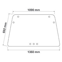 UPPER REAR GLASS , Deutz, Body parts, cab accessories, seats, Glazing industry, Glass, 04346800, , UPPER REAR GLASS , 21/4072-47, 04346800, , 0.00 kg