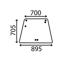 GLASS UPPER REAR FIXED , Deutz, Agrostar Freisicht - Agrostar 4.68 Freisicht, Body parts, cab accessories, seats, Glazing industry, Glass, 04383608, , GLASS UPPER REAR FIXED , 21/4072-50, 04383608, , 9.80 kg