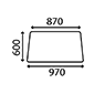 UPPER REAR GLASS         , Massey Ferguson, 500 - 590