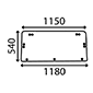 UPPER REAR GLASS         , Renault / Claas, 100 - 120-54