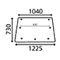 UPPER REAR GLASS , Massey Ferguson, Body parts, cab accessories, seats, Glazing industry, Glass