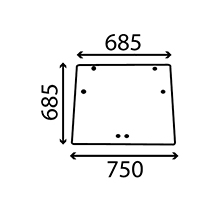 UPPER REAR GLASS , Fiat, Body parts, cab accessories, seats, Glazing industry, Glass, 5136410, , UPPER REAR GLASS , 23/4072-73, 5136410, , 7.40 kg