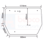 UPPER REAR GLASS         , Zetor, UR III - 8520 (1201)