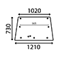 UPPER REAR GLASS         , Massey Ferguson, 600 - 699