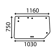 UPPER REAR GLAAS , John Deere, Body parts, cab accessories, seats, Glazing industry, Glass, , UPPER REAR GLAAS , 26/4072-82, , 0.00 kg