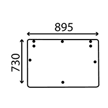 UPPER REAR GLASS, Fiat, Virsbūves daļas, kabīne, sēdekļi, Stiklojums, Stikls, 5154756, , UPPER REAR GLASS, 23/4072-84, 5154756, , 10.53 kg