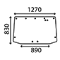 GLASS UPPER REAR FIXED         , Same, Silver - Silver 100.4