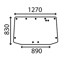 GLASS UPPER REAR FIXED, Same, Virsbūves daļas, kabīne, sēdekļi, Stiklojums, Stikls, 00075181020, , GLASS UPPER REAR FIXED, 29/4072-85T, 00075181020, , 18.60 kg