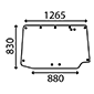 GLASS UPPER REAR FIXED , Same, Body parts, cab accessories, seats, Glazing industry, Glass