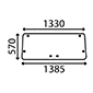 UPPER REAR GLASS , Zetor, Body parts, cab accessories, seats, Glazing industry, Glass