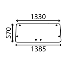 UPPER REAR GLASS , Zetor, Body parts, cab accessories, seats, Glazing industry, Glass, 70117969, 70117969H, , UPPER REAR GLASS , 37/4072-87, 70117969, 70117969H, , 11.00 kg