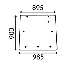 UPPER REAR GLASS , Massey Ferguson, 3000 - 3095, Body parts, cab accessories, seats, Glazing industry, Glass, 3389902M2, 3389902M3, , UPPER REAR GLASS , 30/4072-9, 3389902M2, 3389902M3, , 15.35 kg