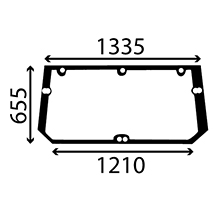 CAB GLASS UPPER REAR , Case-IH, CVX - CVX1190, Body parts, cab accessories, seats, Glazing industry, Glass, 134671005, 134671071, 134671091, , CAB GLASS UPPER REAR , 25/4072-90T, 134671005, 134671071, 134671091, , 8.00 kg