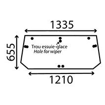 CAB GLASS UPPER REAR , Case-IH, CS - CS86, Body parts, cab accessories, seats, Glazing industry, Glass, 134671062, 134671092, , CAB GLASS UPPER REAR , 25/4072-91T, 134671062, 134671092, , 11.20 kg