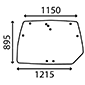 UPPER REAR GLASS         , Deutz, Agrotron MKIII - Agrotron 135MKIII