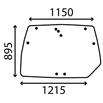 UPPER REAR GLASS , Deutz, Agrotron Profiline - Agrotron 130, Body parts, cab accessories, seats, Glazing industry, Glass, 04426333, 04429137, , UPPER REAR GLASS , 21/4072-92T, 04426333, 04429137, , 8.00 kg