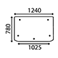 GLASS UPPER REAR FIXED , Hurlimann, H - H466, Body parts, cab accessories, seats, Glazing industry, Glass