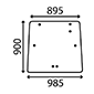 UPPER REAR GLASS         , Massey Ferguson, 3600 - 3690