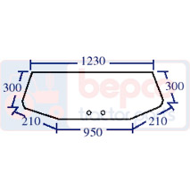 CAB GLASS , New Holland, Body parts, cab accessories, seats, Glazing industry, Glass, 83909858, D6NN94420N11A, , CAB GLASS , 24/4073-11T, 83909858, D6NN94420N11A, , 0.00 kg