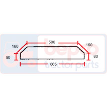 LOWER REAR GLASS , Massey Ferguson, Body parts, cab accessories, seats, Glazing industry, Glass, , LOWER REAR GLASS , 30/4073-2, , 0.00 kg